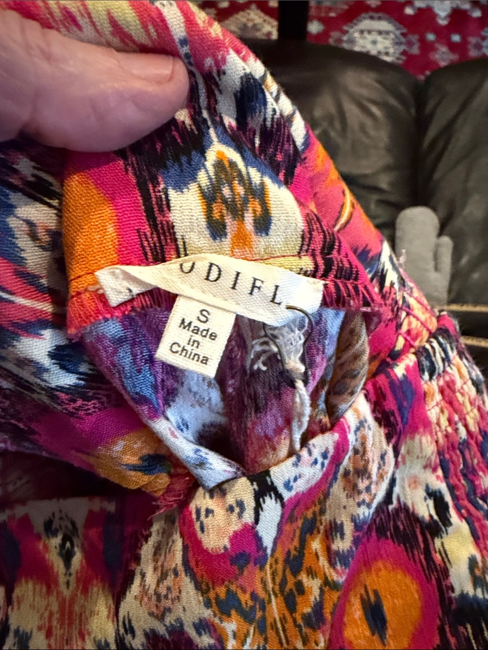 Vibrant Pink & Orange Printed Maxi Skirt - Picture 7 of 8